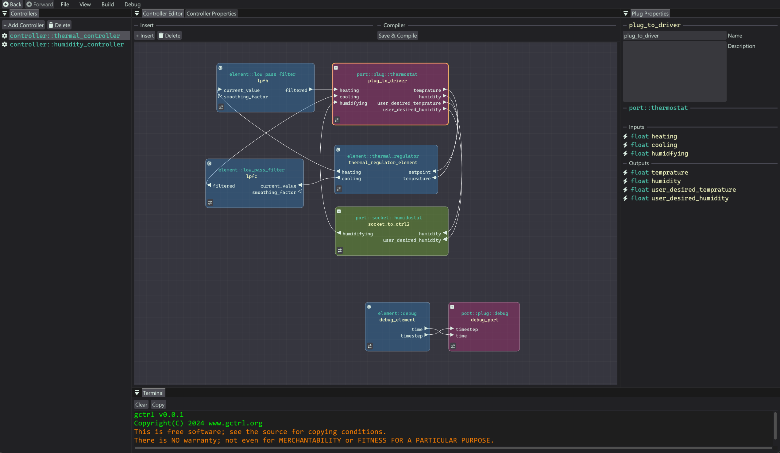 Screenshot of GCtrl IDE